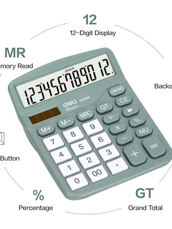 Calculator, Standard Function Desktop Calculators with 12 Digit Large LCD Displa - Picture 6 of 7